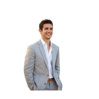 Alberto Nardoni Light Silver Grey Ash Gray Slim Fit Suit