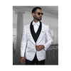 Alberto Nardoni Mens Blazer Shawl Lapel White Sport Coat