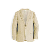 Alberto Nardoni Mens Brand Beige Two Buttons Linen Blazer