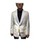 Alberto Nardoni White Flap Front Pockets Blazer Overcoat