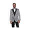 Alberto Nardoni Mens Silver Grey Sport Coat Two Toned Blazer