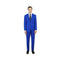 Alberto Nardoni Notch Lapel Classic Fit Suit In Royal