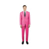 Alberto Nardoni Pink Two Buttons Flat Front Pants Suit