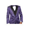 Alberto Nardoni Purple Paisley Sequin Blazer Tuxedo Suit