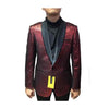 Alberto Nardoni Red Floral Pattern Dinner Jacket
