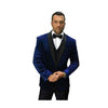Alberto Nardoni Shawl Lapel Velvet Modern Fit Suit In Navy