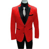 Alberto Nardoni Single Breasted Peak Lapel Red Tuxedo