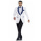 Alberto Nardoni White And Dark Royal Slim Fit Suit