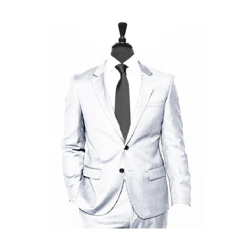 Alberto Nardoni White Two Button Single Breasted Wool Suit