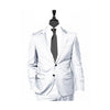 Alberto Nardoni White Two Button Single Breasted Wool Suit