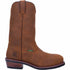 Dan Post Men’s Albuquerque 12 Round Toe Mid Brown and Tan Leather Cowboy Boot