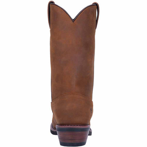 Dan Post Men’s Albuquerque 12 Round Toe Mid Brown and Tan Leather Cowboy Boot