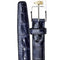 Men's Belvedere Genuine American Alligator Dress Belt in Navy Blue