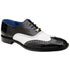 Belvedere Varo Black / White Genuine Alligator Eel Wingtip Shoes