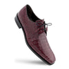 Men's Crocodile Lace Up Anderson Burgundy By Mezlan Made In Spain Brand