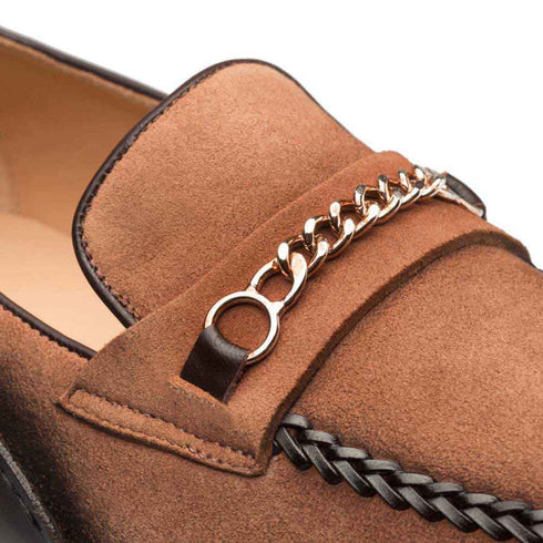 Mens' Sport Antique Suede Loafer By Mezlan Made In Spain Brand