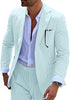 Men's 2pc Summer Seersucker Modern Fit  Navy Suit