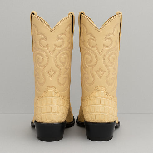 Botas de Cocodrilo - Caiman Cola Horma Puntal- A