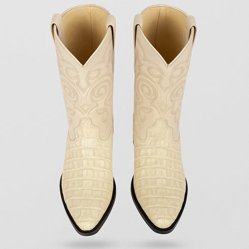 Botas de Cocodrilo - Caiman Cola Horma Puntal- A