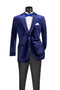 Velvet Regular Fit Fashion Jacket in Sapphire