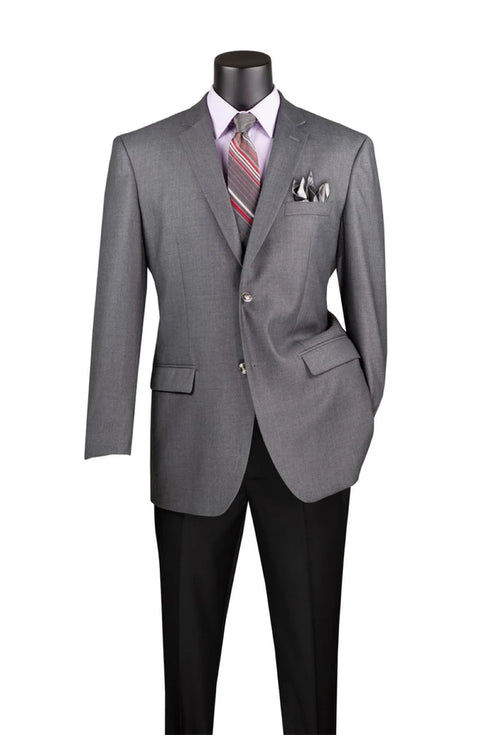 Regular Fit Blazer 2 Button in Medium Gray