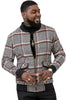 Men's Modern Fit Bomber Jacket inBlack & White Plaid Houndstooth