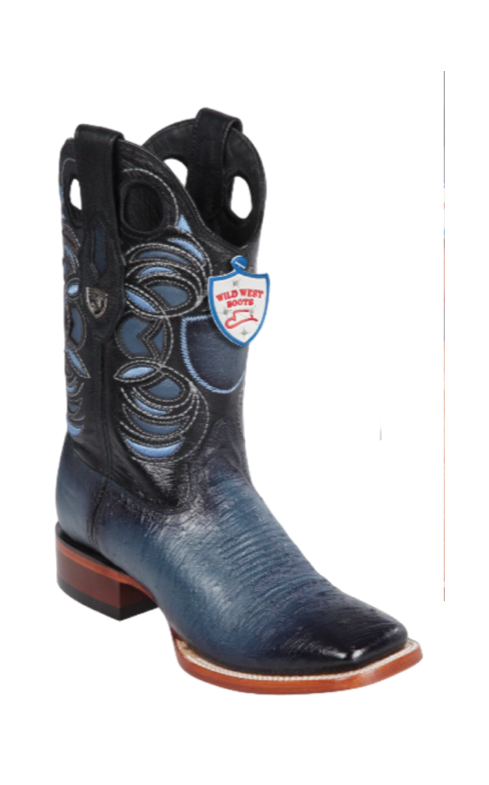 Wild West Botas de Avestruz Horma Puntal Blue Jeans main image 1