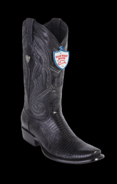 Wild West Botas de Armadillo Horma Dubai Toe Black