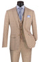 Tan Suits For Wedding - Tan Groomsmen Suits - Tan Plaid Tuxedo