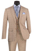 Tan Suits For Wedding - Tan Groomsmen Suits - Tan Plaid Tuxedo