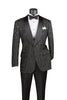 Black Regular Fit Blazer Shawl Lapel with Matching Bow Tie