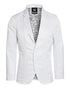 Men’s White Western Blazer – Slim Fit Shiny Finish Casual & Formal Party Jacket