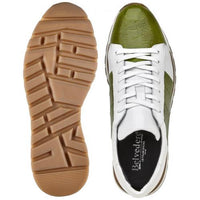 Belvedere Blake Lime Green / White Genuine Ostrich Leg Soft Calf Casual Sneakers