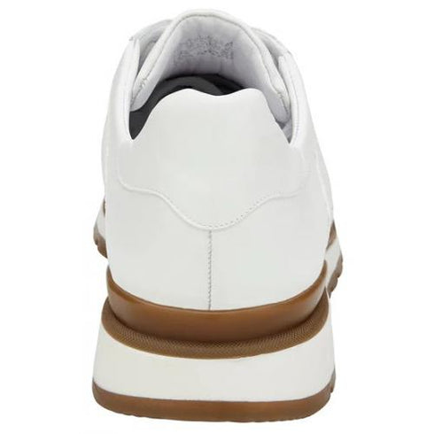 Belvedere Blake White Genuine Ostrich Leg Soft Calf Casual Sneakers