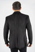 Mens Double Button Faux Suede Black Blazer