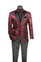 (L, 2XL, 3XL) Modern Fit Red Velvet Jacket