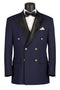 Midnight Navy Modern Fit Double-Breasted Tuxedo Blazer