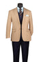 Modern Fit Tan Houndstooth Pattern Jacket