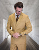 2PC Italian Super 200's Wool Suit Modern Fit in Camel