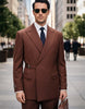 2PC Italian Super 200's Wool Suit Modern Fit in Copper