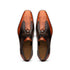 Marco Di Milano Anzio Exotic Alligator & Calfskin Leather Brandy Oxfords