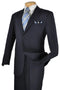 Mens 2 Button Classic Poplin Navy Suit