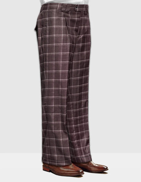 Statement Clothing | Wide Leg Plaid Pants Brown