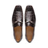 Marco Di Milano Fabro Men's Shoes Brown Exotic Crocodile Horsebit Loafers