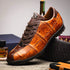 Marco Di Milano Saulo Men's Shoes Brandy & Brown Exotic Ostich / Alligator Casual Sneakers