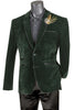 Emerald Green Slim Fit Velvet Sport Coat Single Breasted 2 buttons