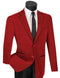 Red Slim Fit Velvet Sport Coat Single Breasted 2 buttons