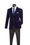 Navy Slim Fit Velvet Sport Coat Single Breasted 2 buttons
