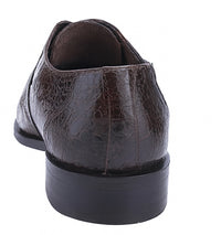 Los Altos Men's Brown Crocodile Shoes Italian Toe Gator Shoes