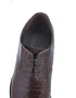 Los Altos Men's Brown Crocodile Shoes Italian Toe Gator Shoes
